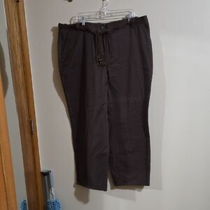 Charter Club Dark Brown Straight Leg Pants